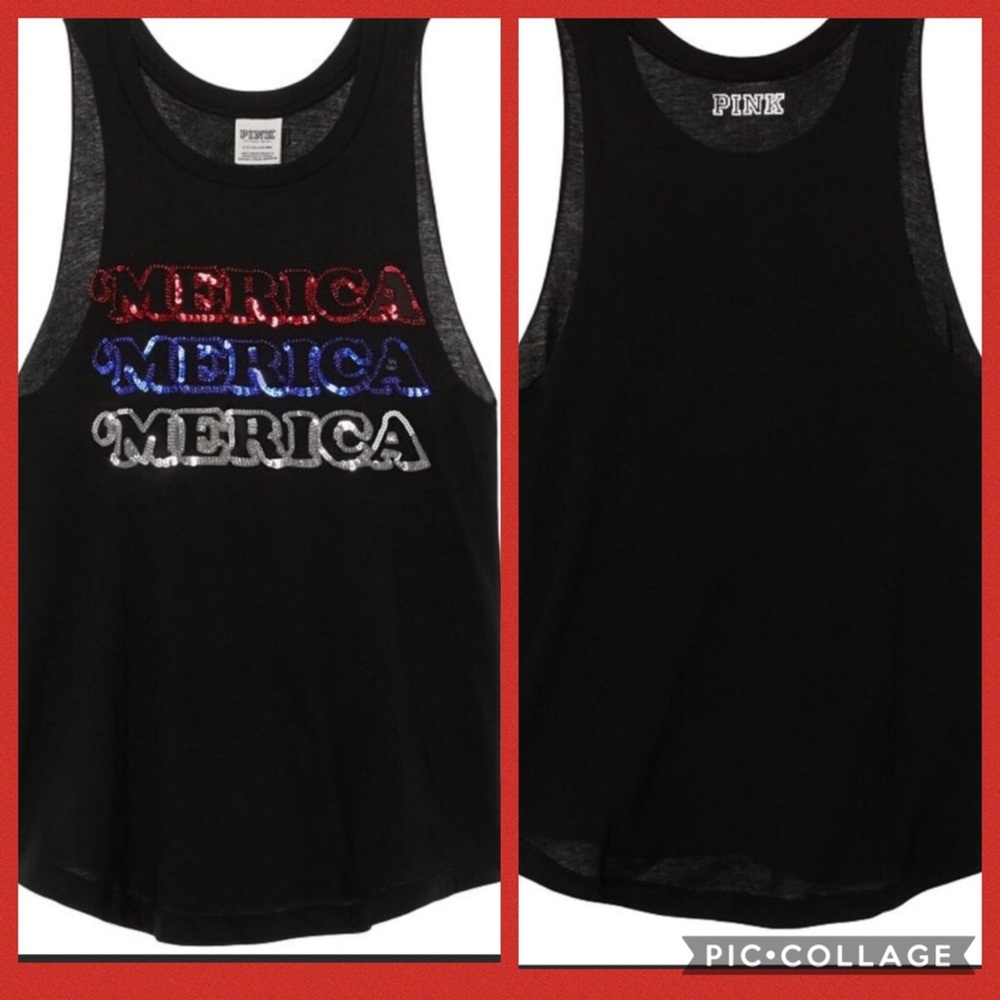 VS PINK BLING MUSCLE TANK MERCIAN